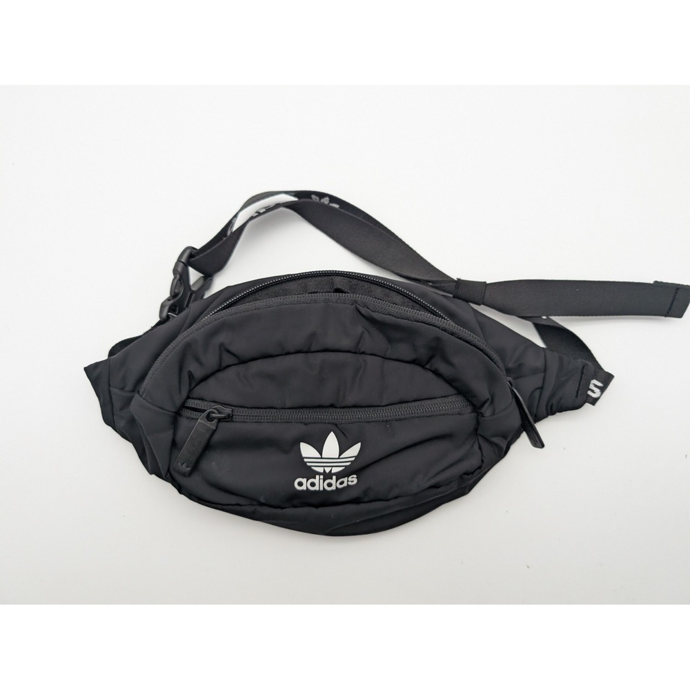 Adidas Originals Trefoil Waist Bag Black Fanny Pack Adjustable Strap EV7554